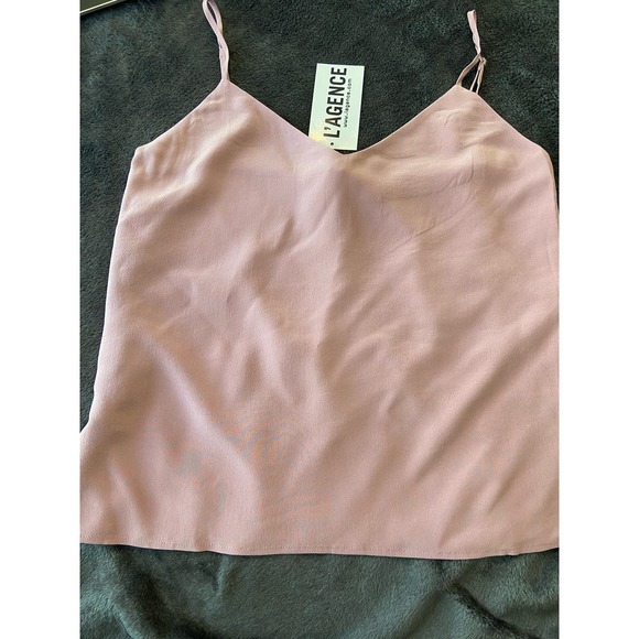 L'AGENCE Silk Charmeuse Camisole Tank - Blush - Size XS MSRP $180 WTS26 - Picture 12 of 14
